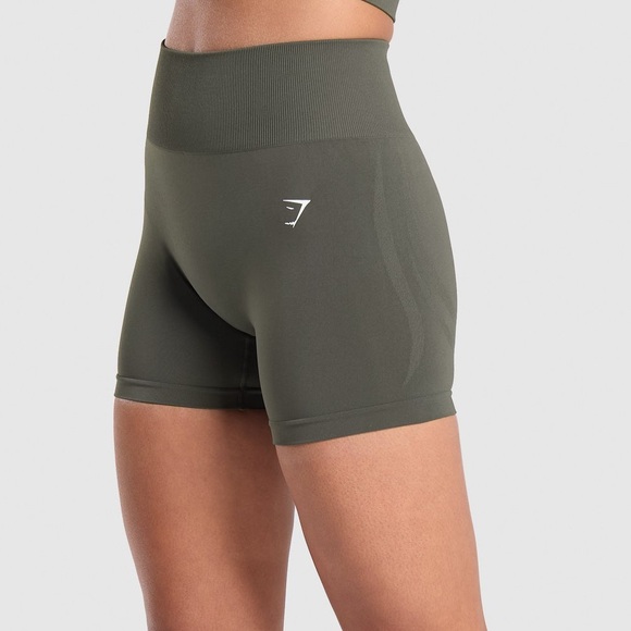 Gymshark Pants - Gymshark Dark Olive Women's Athletic Shorts